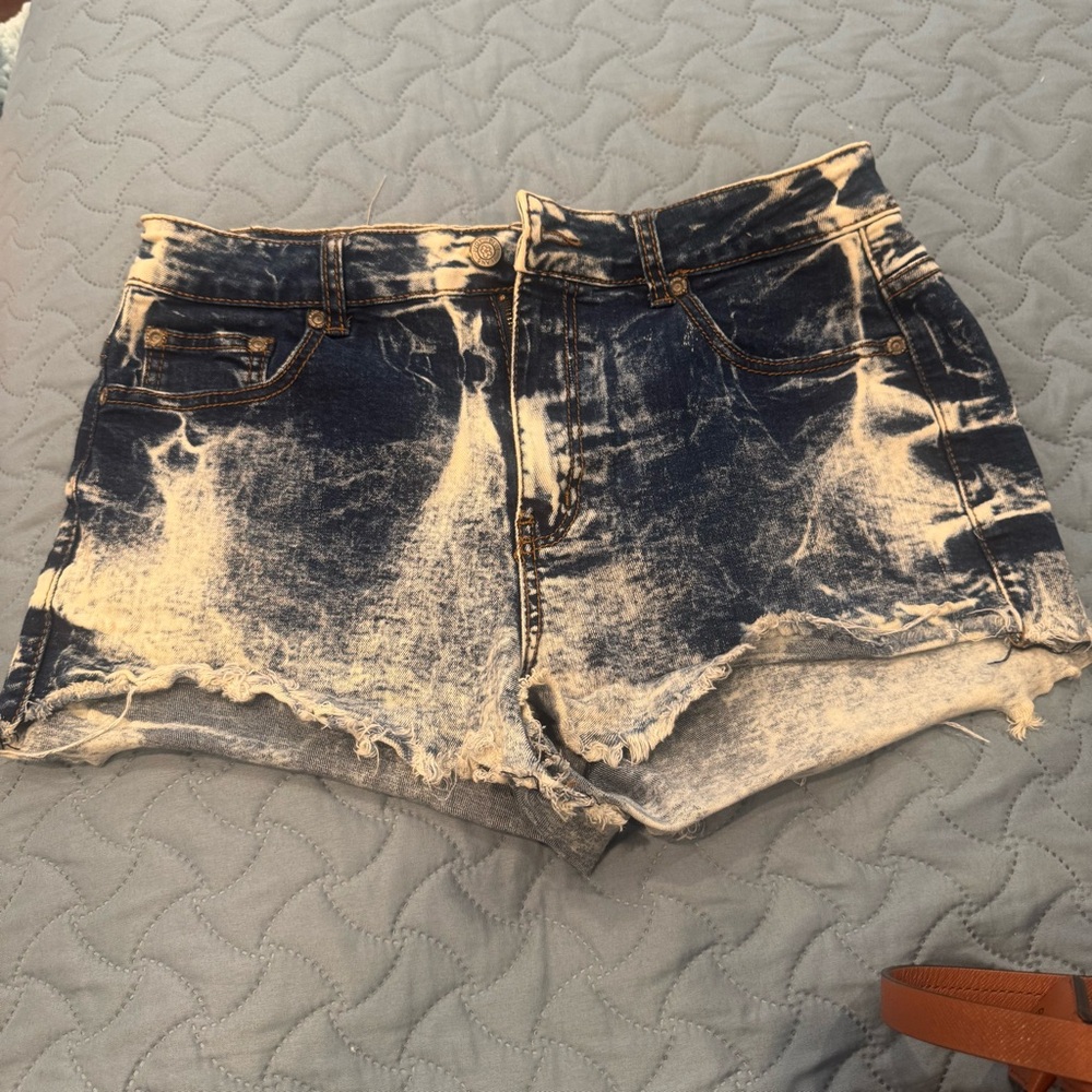 Distressed Denim Shorts